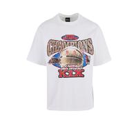 K1X T-Shirt 'Gold Basketball' mélange de couleurs / blanc, Taille L