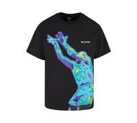 K1X T-Shirt 'Release' aqua / jaune / violet foncé / noir, Taille M