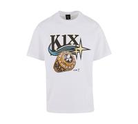 K1X T-Shirt 'Stars Ring' turquoise / jaune d'or / noir / blanc, Taille L