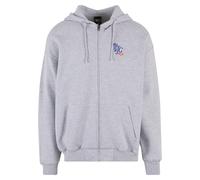 K1X Veste de survêtement bleu / gris chiné / orange, Taille XS