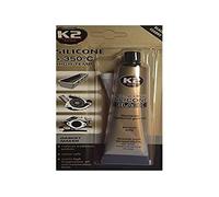 K2 Haute température Mastic Silicone Dichtsi Likon, températures extrêmes à + 350 °C ; Noir ; Tube de 85 g