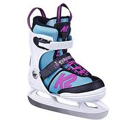 K2 Juno Ice Patins à Glace Fille, Blanc/Bleu Clair, L (EU: 35-40 / UK: 3-7 / US: 4-8)