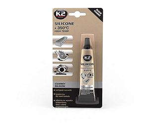 K2 Noir Blister Silicone + 350 ° F (0,2 126,2 g) Sans danger pour les capteurs d'oxygène Lambda Large utilisation en motorisation Résistant aux huiles et graisses