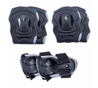 K2 Skates Hommes Patins en Ligne K2 Performance Pad Set M - Black - Anthracite - M (Knee: A:39-43cm B:36-39cm / Elbow: A:25-28cm B:24-27cm / Wrist: A:21-23cm B:18-20cm) - 30E1416
