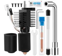 K2 Plus Kit de Bloc Chauffant en Céramique, avec Buse en Acier Trempé de 0,4 mm, 20 Aiguilles de Nettoyage, 2 Manchons en Silicone et 4 Clé, pour K2 Plus, K2 Plus Combo 3D Printer