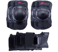 K2 Skates Hommes Patins en Ligne K2 Prime Pad Set M - Black - Red - XL (Knee: A:46-50cm B:40-43cm / Elbow: A:31-34cm B:30-33cm / Wrist: A:25-27cm B:22-24cm) - 30E1412