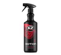 K2 Roton Pro Nettoyant Jantes Gel Decontaminant Ferreux Spray Auto 1L | Effet saignement visuel, formule gel adhésive anti-poussière de frein, décontaminant ferreux puissant, parfum cerise
