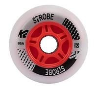 K2 Skate Lot de 2 Roues stroboscopiques légères pour Adulte Blanc 90 mm