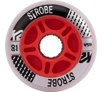K2 Skate Strobe 80MM - Lot de 2 Roues de Rollers Light Unisexes - pour Adultes - Blanc - 30G3120
