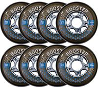 K2 Skates Adultes Universel Patins en Ligne Booster 80 MM 82A 8-Wheel Pack W ILQ 7 - Black - 80mm 82A - ILQ-7 - 30F3009