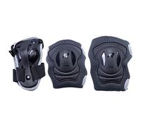K2 Skates Hommes Patins en Ligne K2 Performance Pad Set M - Black - Anthracite - S (Knee: A:35-39cm B:33-36cm / Elbow: A:22-25cm B:21-24cm / Wrist: A:19-21cm B:16-18cm) - 30E1416