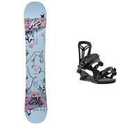 K2 Snowboard - Fixations de snowboard - Pack Medium 2025 en Nylon - Bleu Bleu S,M,L,XL
