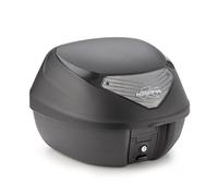 K29NT - Kappa Valise MONOLOCK 29 litres noir gaufré avec catadioptres fumés