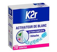 K2r Activateur de Blanc - 10 Tablettes (0.200kg) - Détache et ravive le blanc - Anti taches & anti grissaille