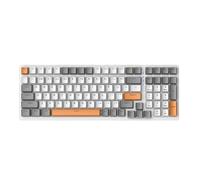 K3 Clavier mécanique 100 touches filaire Gaming Ordinateur de bureau Touches complètes Sans perforation Plusieurs effets de lumière Touches personnalisées Commutateurs linéaires USB C Câble spiralé