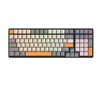 K3 Clavier mécanique russe 100 touches pour jeux de bureau filaire avec effets lumineux multiples touches personnalisables Commutateurs USB C Câble spiralé Plaque métallique