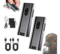 K3 Ultra Multi EDC Keychain Tool, Mini Keychain Flashlight 800 Lumens with Diffuser Clip, Precision Front Lighting System, Magnetic Clip and Instant Igniter, for Outdoor Hiking Camping (Gray*2)