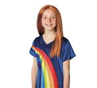 K3 verkleedaccessoire - pruik Hanne - met glitter extensions en speld