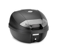 K30NT - Kappa Valise MONOLOCK 30 litres noir gaufré avec catadioptres fumés