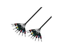 - K3L8VV0500 - Câble Multipaire 8 x Jack 6,35 mm TRS stéréo / 8 x Jack 6,35 mm TRS stéréo - 5.00 m