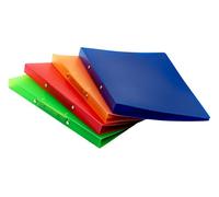 K3T 66955 Lot de 4 classeurs à anneaux, format A4, largeur de dos 26 mm, 4 couleurs (rouge, bleu, orange et vert)