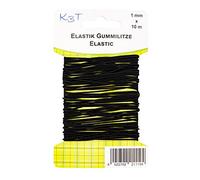 K3T 81119 Cordon élastique rond 1 mm x 10 m, couleur : noir, réf. 81119 K3T