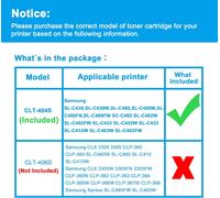 K404S Noir Cartouche de Toner Compatible pour Samsung 404S P404C CLT-404S CLT-K404S Compatible avec Samsung SL-C430 SL-C430W SL-C480 SL-C480W SL-C480FN SL-C480FW SC-C482 SL-C482W SL-C482FW(1pack)