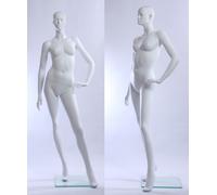 K4698-6 belle femme debout abstraite blanche peinte en mat mannequin de vitrine