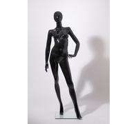 K46980-H beau mannequin abstrait laqué noir brillant femme "sans visage