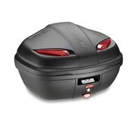 K47N - Kappa Valise MONOLOCK 47 litres noir gaufré avec catadioptres rouges