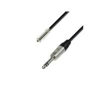 adam hall K4 BYV 0300 câble audio 3 m 3,5mm 6,35 mm Noir, Argent