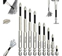 K5 Anti Slip Bit, New Anti Slip Magnetic Screwdriver Set, High-Magnetic Impact-Resistant and Hardnes Bit, 5/6/9 Pcs Upgrade Shock Resistance Bits, for Dry Wall, Sheetrock, Electric Drills (9 Pcs)