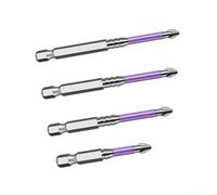 K5 Embout de tournevis cruciforme magnétique antidérapant PH2 pour tournevis électriques et perceuses manuelles Acier trempé avec phosphaté Noir (50-65-70-90)