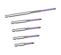 K5 Embout de tournevis cruciforme magnétique antidérapant PH2 pour tournevis électriques et perceuses manuelles Acier trempé avec phosphaté Noir (50-65-70-90-150)