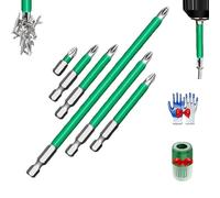K5 Impact-Resistant and Non-Slip Bit, 2025 New Anti-Slip Magnetic Electric Screwdriver Set, Portraitw Strong Magnetic Durability Screwdriver Drill Bit Set, 25 50 65 70 90 150mm, for Repair (A)