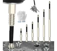 K5 Impact-Resistant and Non-Slip Bit, High Magnetic Screwdriver Drill Bit Set, Strong Magnetic Durability Screwdriver Drill Bit Set, Universal Anti Slip Bits (1Set,25+50+65+75+100+150mm)