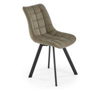 K549 pieds de chaise - noir, siège - vert olive