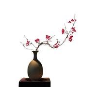 K5C7S3W9D6 Fausses Fleurs Ceramic Vase Red Cherry Blossom Simulation Flower Living Room Decorative Arrangement Décoration de Mariage