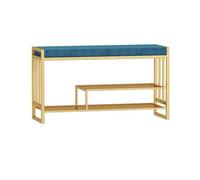 K5d1P9m7 Banc de Couloir Pratique Étagère à Chaussures d'entrée avec siège rembourré, Banc for entrée, étagère de Rangement, 2 étagères for, Chambre Coucher, Salon, Balcon(Blue,120 * 30 * 45cm)