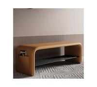 K5d1P9m7 Banc de lit Tabouret à Langer for Porte d'entrée, Meuble Chaussures, Rangement, Tabouret Double Usage, Banc de Chevet Simple for Chambre Coucher(Orange,Moyen)