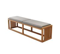K5d1P9m7 Banc de lit Tabouret de lit en Bois Massif Style Chinois, Banc à Chaussures, Tabouret Chevet for Chambre Coucher, canapé, Long(Light Walnut,Petit)