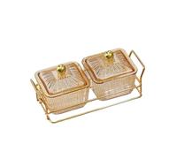 K5d1P9m7 Bol à sauce Plateau de service divisé avec couvercle for apéritifs Plats à collation Boîte rangement for aliments Saucette(Bruin)