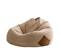 K5d1P9m7 Fauteuil Sac Pouf à Motif rayé avec Poche latérale for Salon, Chambre Coucher et Balcon(Bruin,Grand)