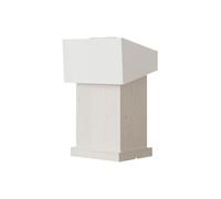 K5d1P9m7 Pupitre conférence Support de Podium Parlant en Bois avec étagère Rangement, Support d'hôtesse for Restaurant, conférence Tribune(Blanc)