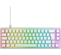 K5V2 Compact, Clavier De Gaming Mécanique, Format 65 %, Disposition Uk (Qwerty), Clavier Hot-Swap, Cherry Mx2A Red Switches, Blanc Transparent