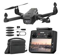 K600GPS Drone avec Caméra 1080P, Écran FPV 4,5", Retour Automatique à la Maison, Follow Me, Quadricoptère Télécommandé Pliable pour Adultes et Enfants Débutants, Autonomie de Vol de 22 Minutes