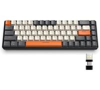 K68 60% Clavier De Jeu Mécanique Sans Fil,Bluetooth 5.0/2.4ghz Mini Clavier Compact 68 Touches Avec Récepteur Double Mode,Échangeable À Chaud,Interrupteur Rouge,Pour Pc,Mac,Ps4 (Crépuscule)