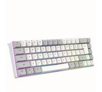 K701 Clavier mécanique avec rétro-éclairage RVB rétroéclairé filaire 68 touches Touches Shot Câble USB détachable Multimédia