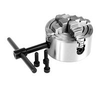 K72-80 Mandrin Tour 4 Mors Indépendant Réglable et Réversible Dia. 80mm, Mandrin de Tour en Métal de Mâchoire Indépendante, Accessoires de Machine de Tournage pour Fraiseuses de Tour à Bois