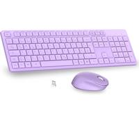 K786 Ensemble Clavier Et Souris Sans Fil Qwertz Clavier Allemand Sans Fil Avec Souris, Frappe Silencieuse, 2,4 Ghz Avec Nano Récepteur Usb 2 En 1 Pour Pc/Ordinateur Portable